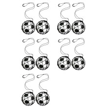 10PCS Football Kick Trainer Soccer Net Kicker, for Size 3, 4, 5, Solo Soccer Kick Practice Training Aid Black