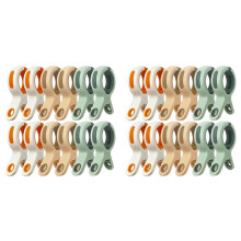 24 PCS Beach Towel Clips for Chairs, Cruise, Pool - Large Plastic Clothespins in 3 Bright Colors