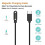 [Pack of 2] PLAUD Note AI Voice Recorder Charging Cable, PLAUD Note Voice Recorder Replacement Charging Cable USB-C Data Cable (3.3 ft/100 cm) 3