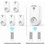 HK&Hanker TXLT Set of 5 Programmable Electrical Outlets, Wireless Remote Control Outlet with 2 Remote Controls 2 YC 3