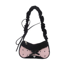 Modern Crinkle Design Handbag Multipurpose Carry Roomy Polyester