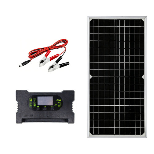 Pack of 2 High Efficiency 16W 12V Monocrystalline Solar Kit-30A