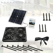 Pack of 1 IP65 Impermeable Solar Ventilation Structure for Coops