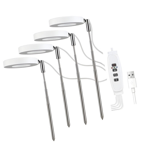 Adjustable 4 Head Grow Light for Indoor 10 Brightness Settings 3