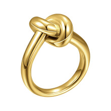 Stylish Colorful Zircon Knot Rings-8 Golden glossy surfac