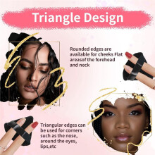 100 Pcs Powder Puff Face Soft Triangle Makeup Puff for Loose Powder Mineral Powder Body Powder Velour Cosmetic