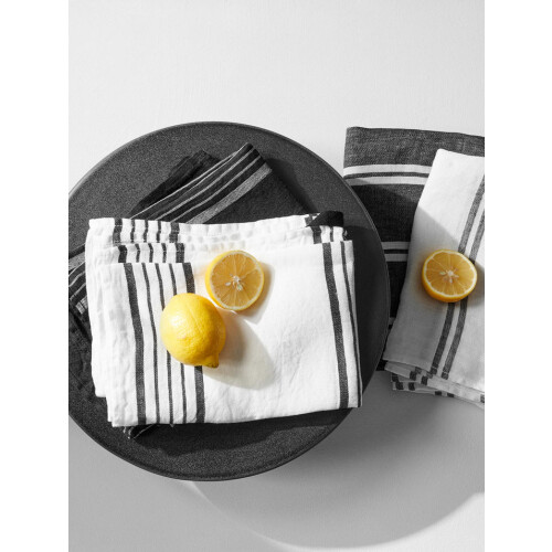 ASA Kitchen Textiles Geschirrtuch Leinen White Rows 50x70cm