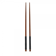 ASA 2er-Set Stäbchen 25cm mit schwarzem Nylongriff Akazienholz