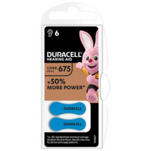Duracell DA675 6er-Blister / Ultra+ Hörgeräte-Knopfzellen