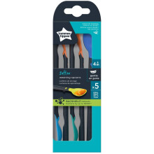 Tommee Tippee Softee Weaning Spoons 4+ Months, 5 Pack, Long Anti-Slip Handles, Super Soft Tip, BPA-Free Baby Spoons