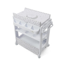 BABYLO Smart Changer with Bath Unit with Clever and Convenient Storage, Metric Moon and Stars