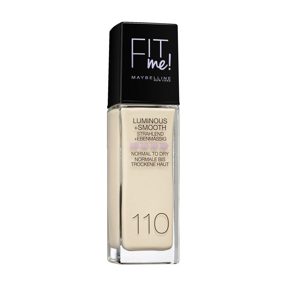 Photos - Foundation & Concealer Maybelline Fit Me Luminous + Smooth SPF-18 Liquid Foundation 30ml -110 PORCELAIN 