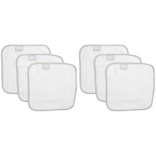 Shnuggle Baby Wash Cloths White | 6 Pack of Super Premium Soft Cloths | 26 x 26cm | Made from Natural Bamboo Cotton | Perfect for Sensitive Skin
