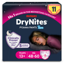 Huggies DryNites Pyjama Pants, Girls 13+ Years (48-60KG), Up to 100% Leak Free N