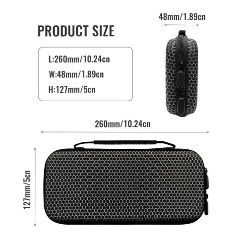 compatible Nintendo Switch 2 EVA Shockproof Portable Storage Handbag(Black) 2