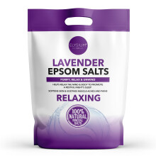 Elysium Spa Lavender Epsom Salts - 100% Mineral Salts | Natural Soothing & Relaxing Soak, Softens Skin & Soothes Muscle Aches & Pains (2Kg)