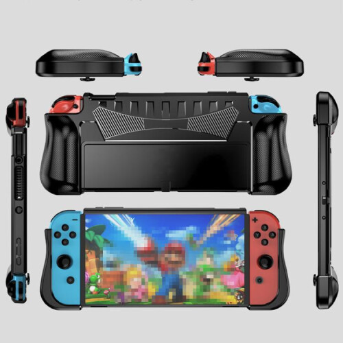 TPU protective case compatible Switch OLED console with 2 game card slots (black) 2