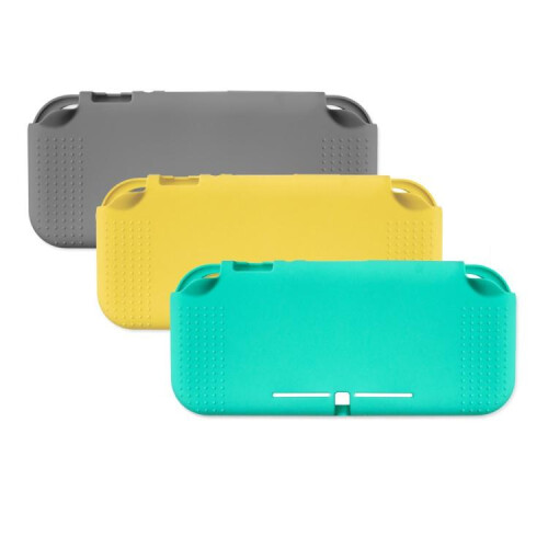 compatible Nintendo Switch Lite Game Console Anti-Slip Silicone Protective Case(Yellow) 2