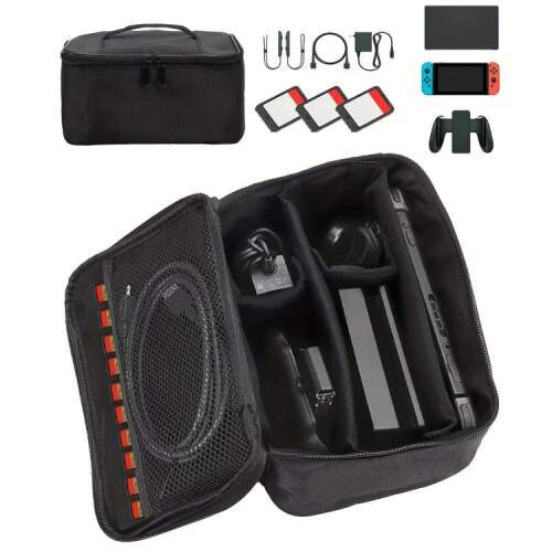 compatible Nintendo Switch 2 Game Consol Storage Bag Shockproof Pressure-resistant Digital Handbag(Black) 1