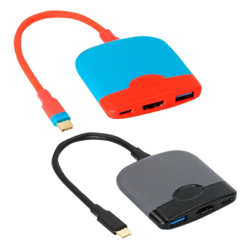 H0231 compatible Mobile / Nintendo Switch Expansion Dock Portable Base(Red Blue) 1