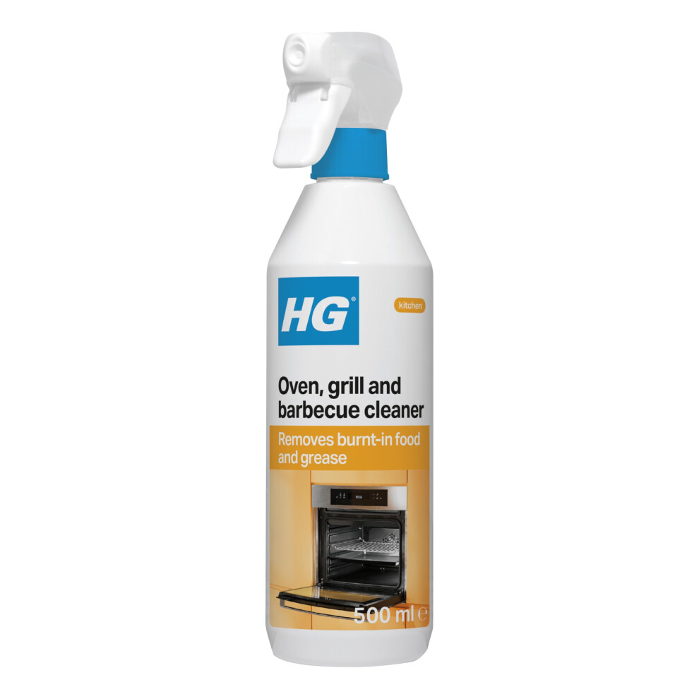 Hg Oven, Grill & Bbq Cleaner Spray, Removes Baked-On Food & Grease Ãâ‚Âœ 500Ml
