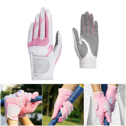 Any Weather Golf Gloves Microfiber Cloth-White and blue C 2