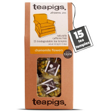 teapigs Chamomile Tea, 15 Biodegradable Tea Temples, Whole Flowers, Naturally Caffeine-Free, Sweet & Relaxing, Suitable for Vegetarians & Vegans