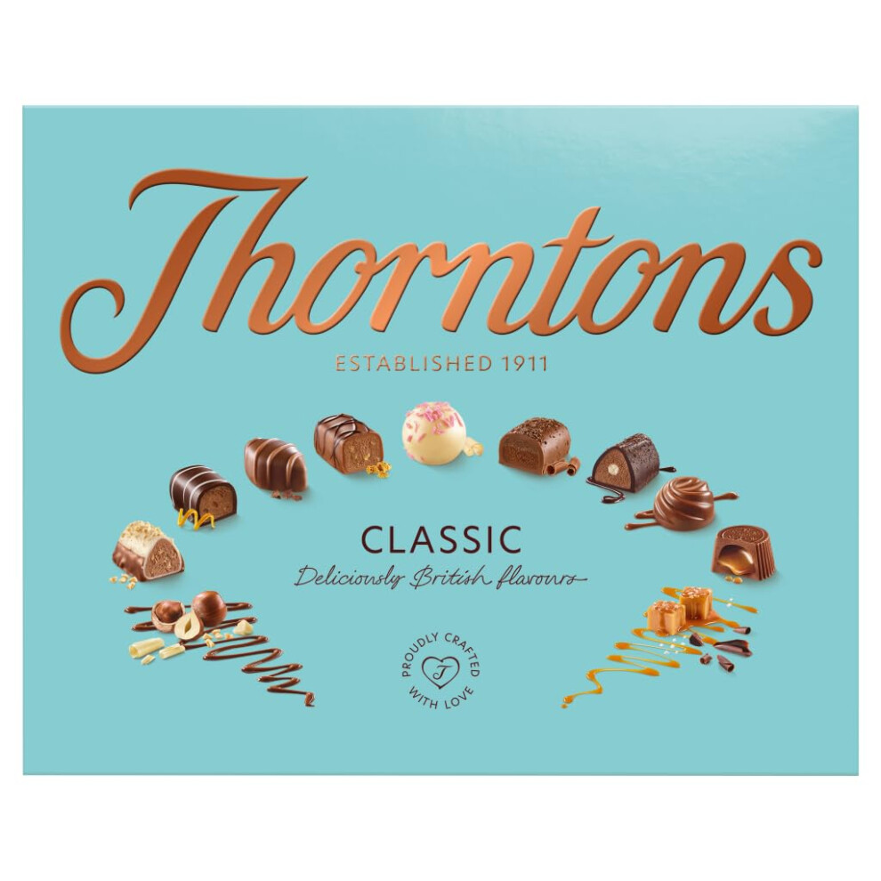 Thorntons Chocolate Gift Box, Milk & Dark Chocolates, 449G