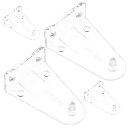 HK&Hanker 4pcs Blinds Hold Down Brackets Blind Bottom Rail Hold Clips Blinds Bottom Clear Brackets 2