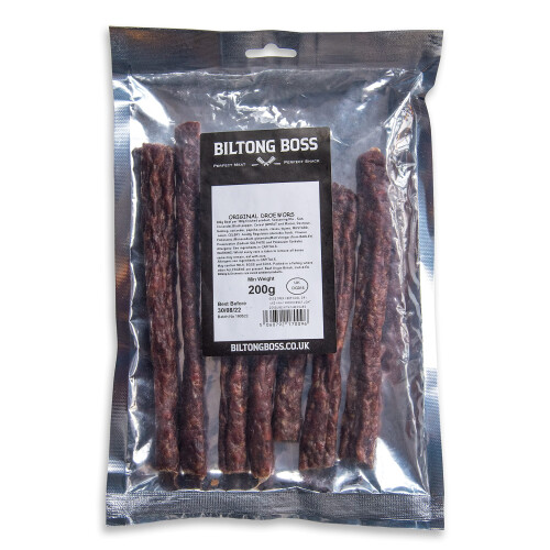 Biltong Boss Beef Droewors, High Protein, 200g