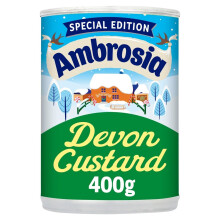 Ambrosia Devon Custard Cans, Creamy Traditional Ready-to-Eat Dessert, 400 g (Pack of 12)