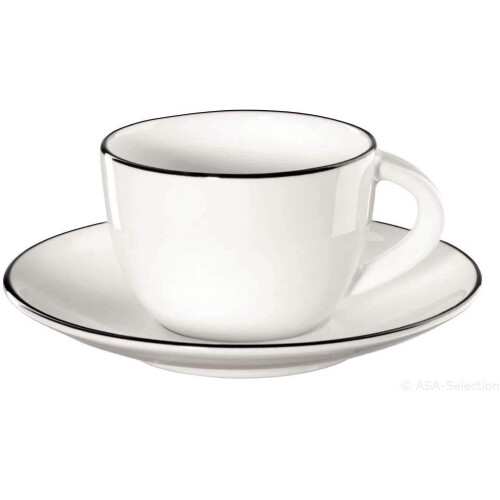 ASA Espressotasse mit Unterer, ligne noire  with black line
