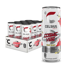 CELSIUS Cosmic Vibe Energy Drink - Fruit Burst, 12 x 355mL