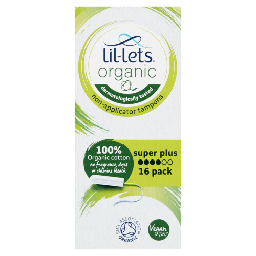Lil-Lets Lil-Lets 16 Organic Non-Applicator Tampons Super Plus