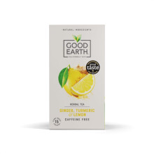 Good Earth Tea Co. Ginger, Turmeric & Lemon Tea Bags Ãâ‚âœ Zingy Herbal Blend with Ginger, Turmeric and Lemon Ãâ‚âœ 15 Plant-Based Teabags