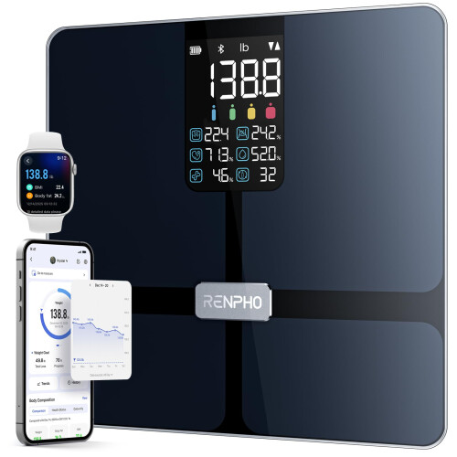 RENPHO RENPHO Body Weight Scale - Large VA Display | Smart Scale with App