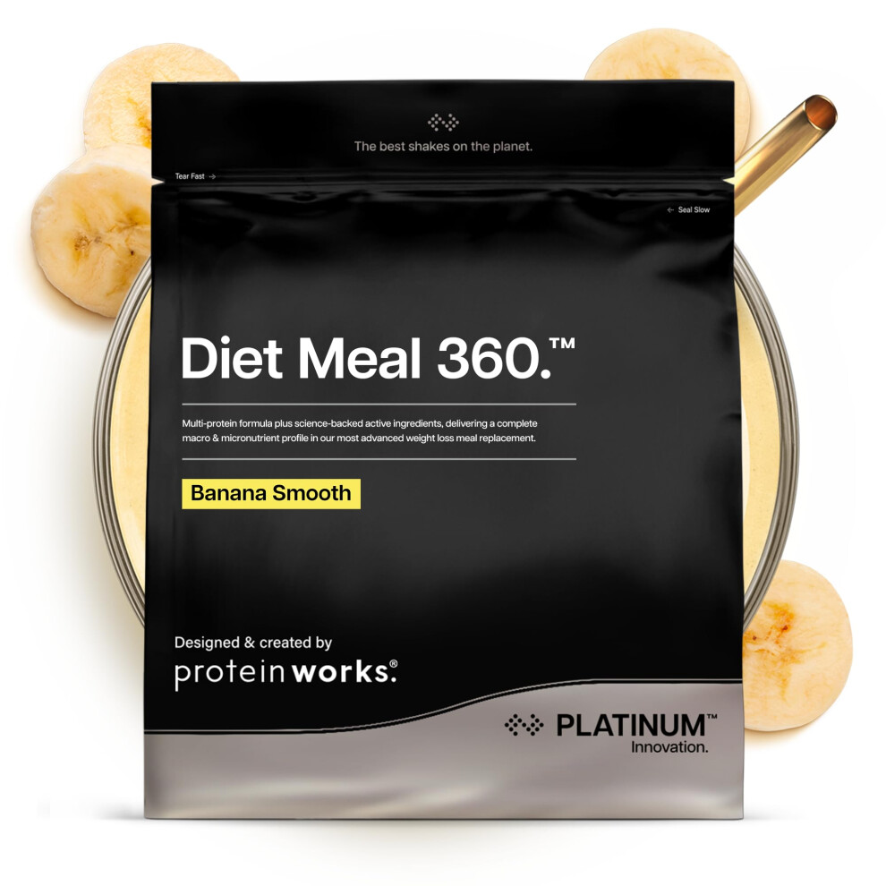 Protein Works Diet Meal 360, Banana Smooth Sundae, 2Kg, 33 Meals