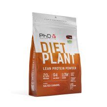 PhD Nutrition Diet Plant, Vegan Protein Powder Plant Based, Salted Caramel, 20g of Plant Protein, 40 Servings Per 1 Kg Bag [Packaging May Vary]