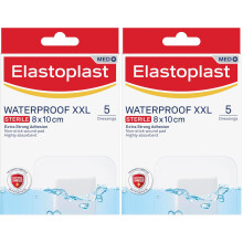 Elastoplast Waterproof XXL Dressings: Sterile, 5 Pieces, (Pack of 2)