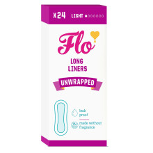 Flo Long Liners, 24 Pack, Light Flow, Organic Bamboo