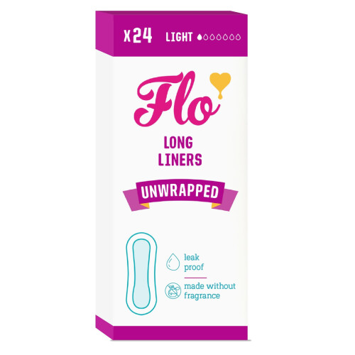 Flo Long Liners, 24 Pack, Light Flow, Organic Bamboo
