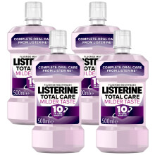 Listerine Total Care Milder Taste Mouthwash 500ml (Pack of 4)