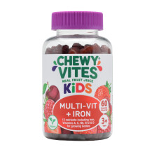 Chewy Vites Kids Multi-Vitamin + Iron, 60 Gummies, Vegan, Berries