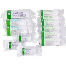 Safety First Aid Group HypaCover Sterile Wound Dressings, Assorted Pack of 12 - Bandages with Sterile Dressing Pad