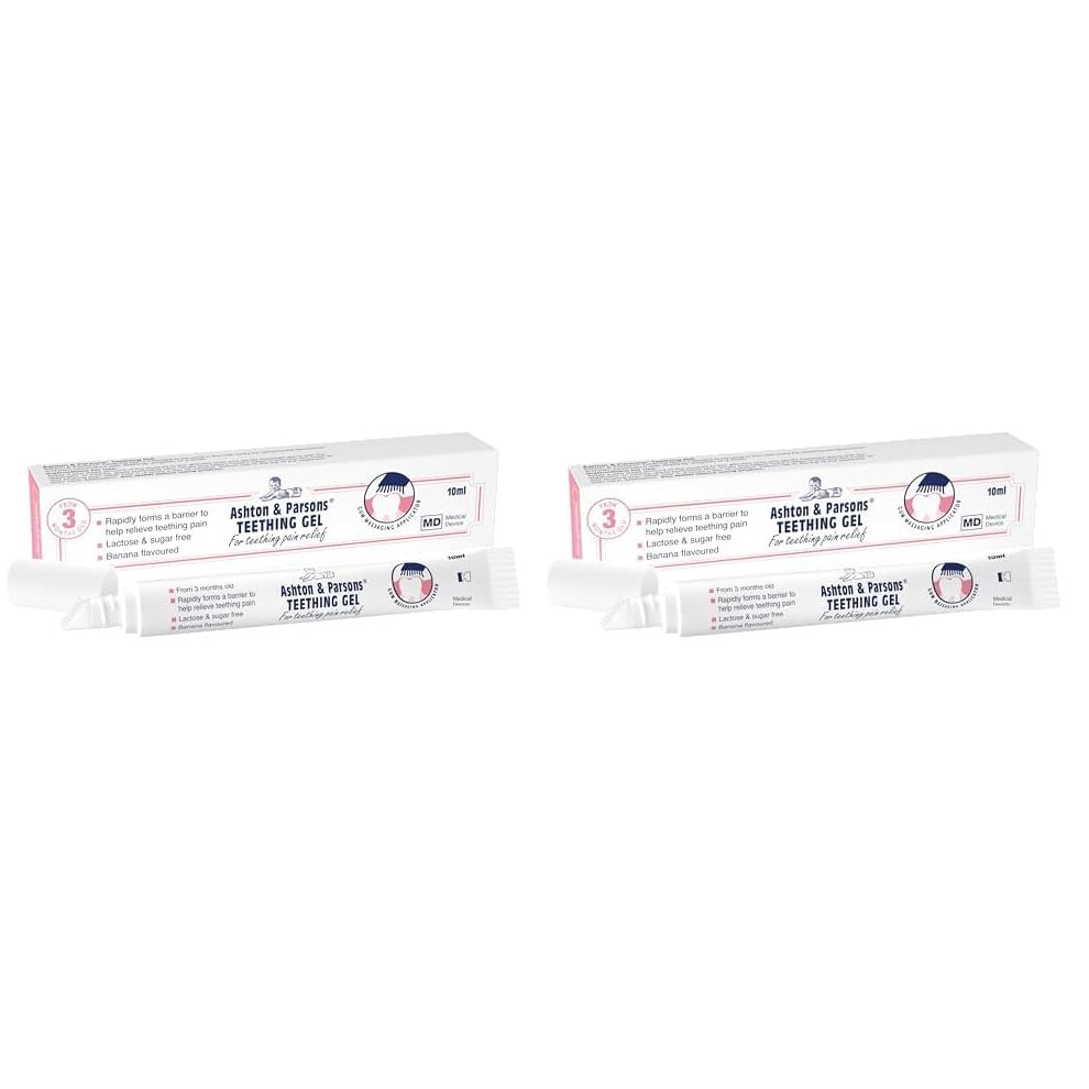 Ashton & Parsons Teething Gel For 3 Months+ Infants To Help Relieve Common Teething Symptoms 10Ml (Pack Of 2)