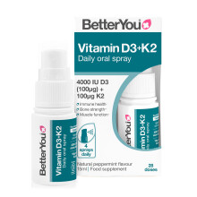 BetterYou Vitamin D3 K2 Oral Spray 4000 IU, Bone & Immune Support