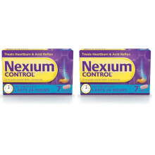 Nexium Control Heartburn & Indigestion Tablets for Acid Reflux Relief, Gastro-Resistant Esomeprazole Tablets, 20mg, 7 Count (Pack of 2)