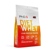 PhD Nutrition Diet Whey Lean Protein Powder, Caramelised Biscuit Whey Protein Powder, 31 Servings 1kg Bag, Gluten-Free