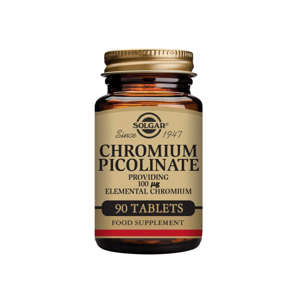 Solgar Chromium Picolinate 100 Mcg, 90 Tablets