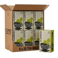 Clipper Organic Nettle Tea Bags, 120 Count (6x20) | Caffeine-Free Herbal Infusion for Digestion & Wellness | Unbleached & Biodegradable